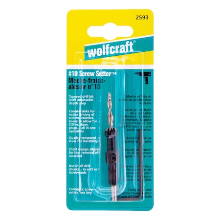 Wolfcraft Wolfcraft 4.5 M D Steel Tapered Screw Setter 1 pc 2593